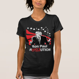 ロン・ポールの改革の黒のTシャツの女性 Tシャツ
