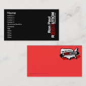 ロン・ポールの改革カード 名刺 (正面/裏面)