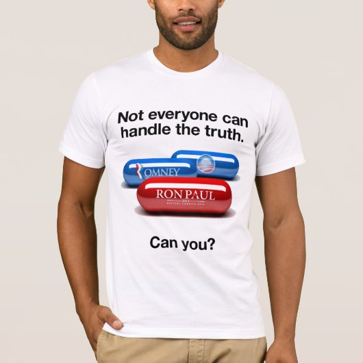 ロン・ポールの赤い丸薬ワイシャツ Tシャツ (正面)