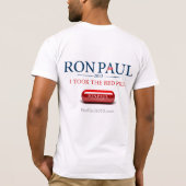 ロン・ポールの赤い丸薬ワイシャツ Tシャツ (裏面)
