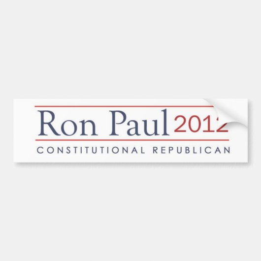 ロン・ポール2012の体質性の共和党員 バンパーステッカー (正面)