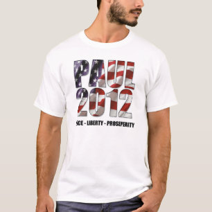 ロン・ポール2012年-平和、自由、繁栄 Tシャツ