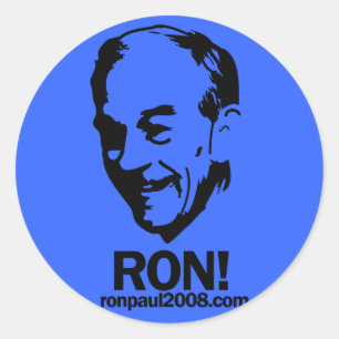 ロン・ポール"Ron!" 円形のステッカーのパック ラウンドシール