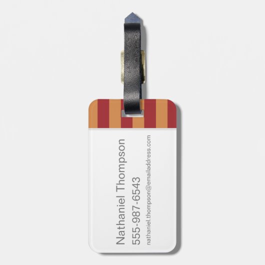 ロン・ヴァースリー漫画キャラクターアート ラゲッジタグ (裏面縦)