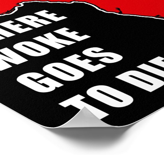 ロンDesantis引用文フロリダ：どこで目覚めは死に行く ポスター (角)