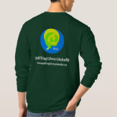 ロンTシャツ - フォレストグリーン Tシャツ (裏面)