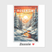 ロヴァニエミフィンランドトラベルアートヴィンテージ シール (シート)