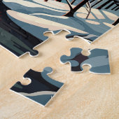 ロヴァニエミフィンランドトラベルアートヴィンテージ ジグソーパズル (側面)