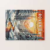 ロヴァニエミフィンランドトラベルアートヴィンテージ ジグソーパズル (横)