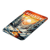 ロヴァニエミフィンランドトラベルアートヴィンテージ マグネット (左側)