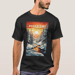 ロヴァニエミフィンランドトラベルアートヴィンテージ Tシャツ