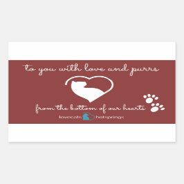 ロヴェカッツホットスプリングステッカー 長方形シール