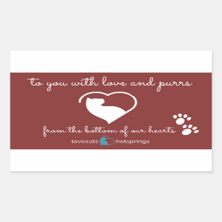ロヴェカッツホットスプリングステッカー 長方形シール