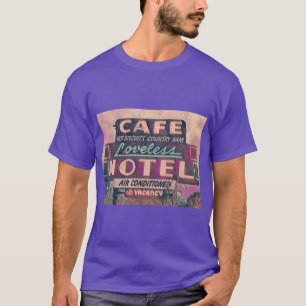 ロヴ絵画レスカフェでのネオンのサイン Tシャツ
