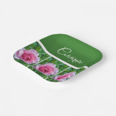 ローかわいらしにピンクのバラ – 紙プレート ペーパープレート (傾斜あり)