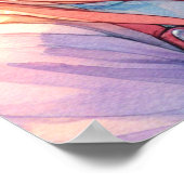 ローかわいらしラースケートのアニメ少女 ポスター (角)