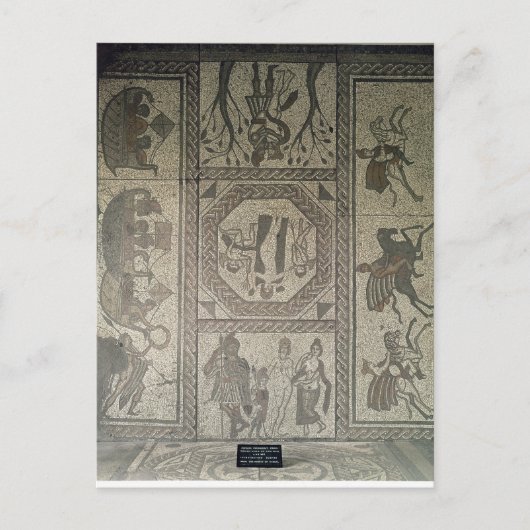 ローアットローマンヴィラからのモザイク舗装 ポストカード (正面)