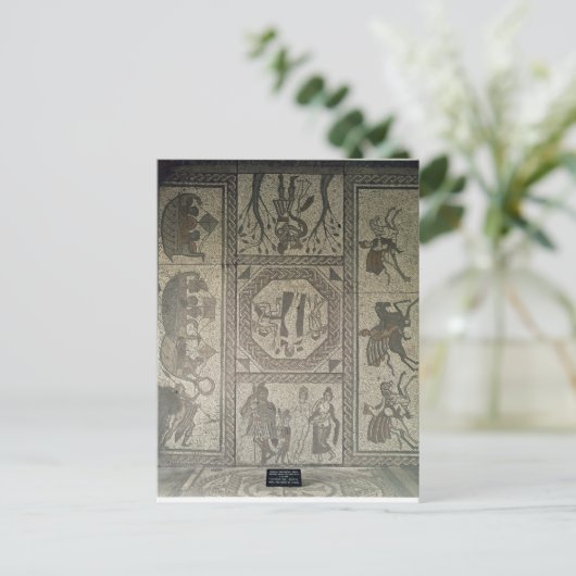 ローアットローマンヴィラからのモザイク舗装 ポストカード (スタンド正面)