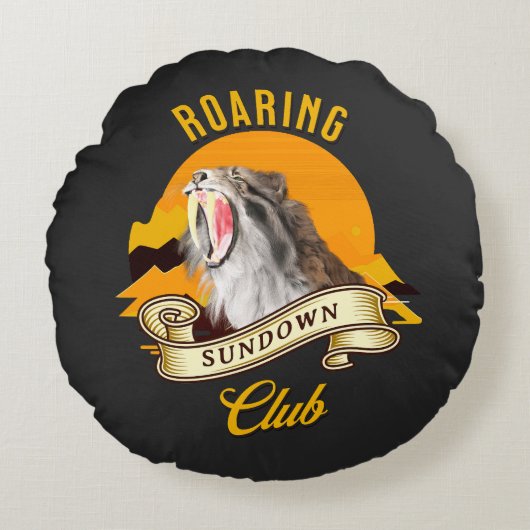 ローアリングサンダウンクラブサベルトゥートータイガー ラウンドクッション (正面)