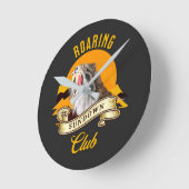 ローアリングサンダウンクラブサベルトゥートータイガー ラウンド壁時計 (傾斜)