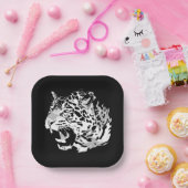 ローアリングジャガーポップ・アートのアート ペーパープレート (パーティー)