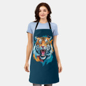 ローアリングタイガー顔 エプロン (着用した状態)