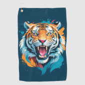 ローアリングタイガー顔 ゴルフタオル (正面)