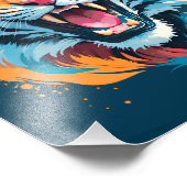 ローアリングタイガー顔 フォトプリント            (角)