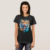 ローアリングタイガー顔 Tシャツ (正面フル)