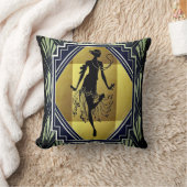 ローアリングティーズ踊りフラッパーレディ クッション (ブランケット)