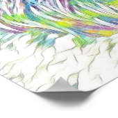 ローアリングパステルレインボーライオンアート ポスター (角)