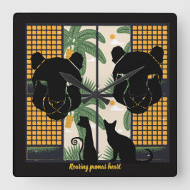 ローアリングパマスハート スクエア壁時計