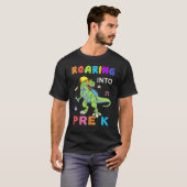 ローアリングプレK恐竜レックス新学期少年 Tシャツ (正面フル)
