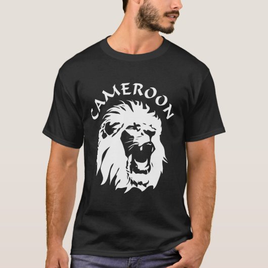 ローアリングライオン顔 – カメルーン Tシャツ (正面)