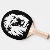 ローアリングライオン顔 卓球ラケット (横)