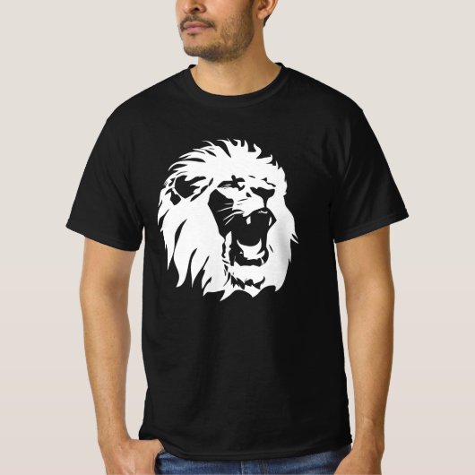 ローアリングライオン顔 Tシャツ (正面)