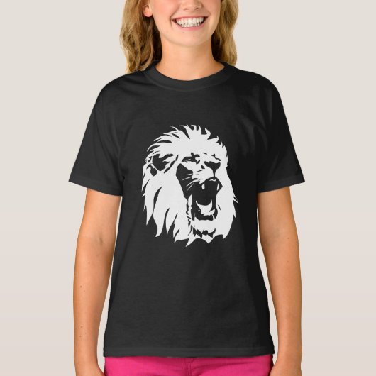 ローアリングライオン顔 Tシャツ (正面)