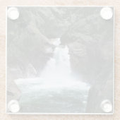 ローアリングリバー滝、キングズキャニオン、カリフォルニア州 ガラスコースター (裏面)