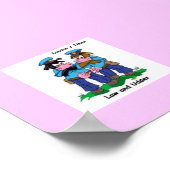 ローアンドウダーおもしろいカウカートゥーンプリント ポスター (角)