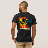 ローイの石の生きている金属メンズTシャツ Tシャツ (裏面フル)