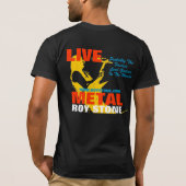 ローイの石の生きている金属メンズTシャツ Tシャツ (裏面)