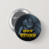 ローイの石の生きている黒く及び白いバッジ 缶バッジ (正面&裏面)