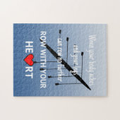 ローイングやる気を起こさせる引用文ブルー ジグソーパズル (横)