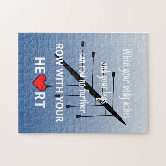 ローイングやる気を起こさせる引用文ブルー ジグソーパズル (横)