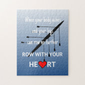 ローイングやる気を起こさせる引用文ブルー ジグソーパズル (縦)