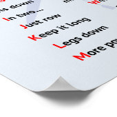 ローイングアルファベットおもしろいAからZスポーツ ポスター (角)