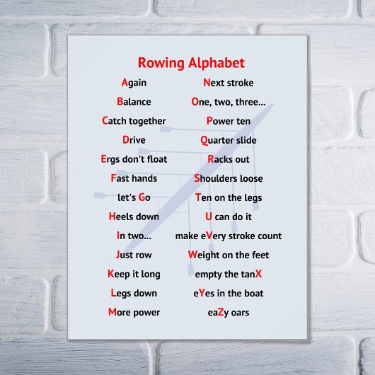 ローイングアルファベットおもしろいAからZスポーツ ポスター