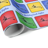 ローイングカスタム文字4個のアイコンカラフル ラッピングペーパー (ロールコーナー)