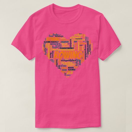 ローイングガールハート Tシャツ (デザイン正面)