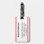 ローイングクパーソナライズされたラブアイコン ラゲッジタグ (裏面縦)